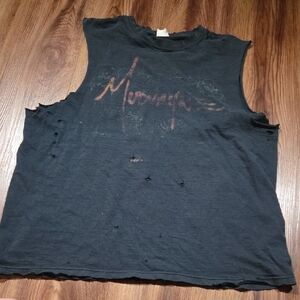 Mudvayne Extemely Distressed Vintage Anvil Black Tank Top Band Tee Concert Tee